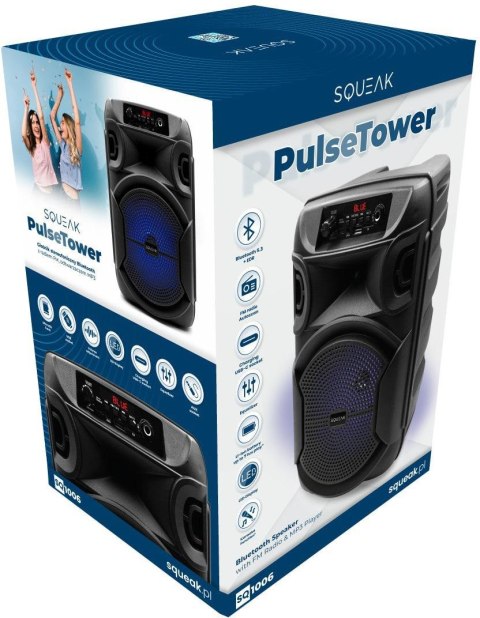 Głośnik mobilny SQUEAK SQ1006 30W Radio FM Czarny