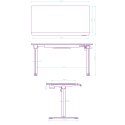 ULTRADESK Biurko dla gracza QUEST, 140x70cm, 72-120cm, szaro-czarny
