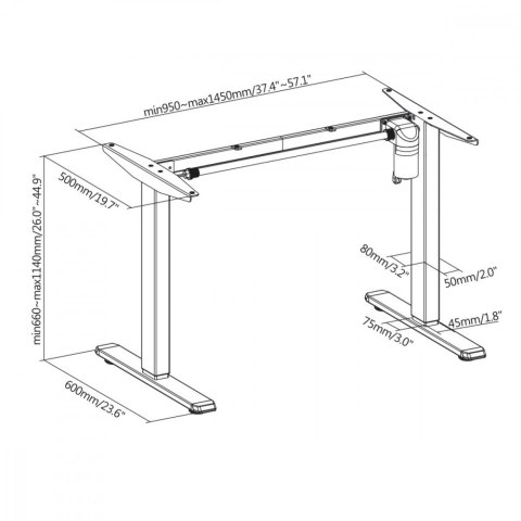 Biurko elektryczne Ergo Office ER-443