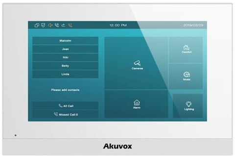 Zestaw wideodomofonowy IP AKUVOX (C313W White / E12W)