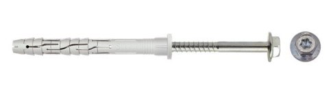 DYBEL RAMOWY Z WKRĘTEM Z ŁBEM SZEŚCIOKĄTNYM+TORX 12*220MM