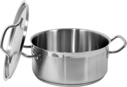 GARNEK NISKI Z POKRYWKĄ ZE STALI NIERDZEWNEJ 24*11CM 5L