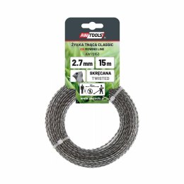 AWTOOLS ŻYŁKA TNĄCA CLASSIC 2,4x15m/SKRĘCANA