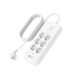 Listwa zasilająca SurgePlus 6xschuko 1xUSB-A 1xUSB-C 650J 2m