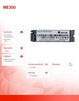 Dysk SSD ME300 M.2 PCI-Ex4 128GB TLC 1,6 GB/s NVMe