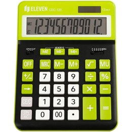 Eleven Kalkulator CDC-120-BK/GN, czarno-zielona, biurkowy, 12 miejsc, podwójne zasilanie