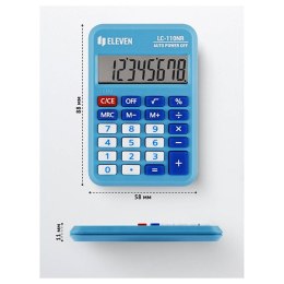 Eleven Kalkulator LC-110NR-BL, niebieska, kieszonkowy, 8 miejsc