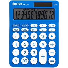 Eleven Kalkulator RK-2311-BL, niebieska, biurkowy, 12 miejsc, podwójne zasilanie