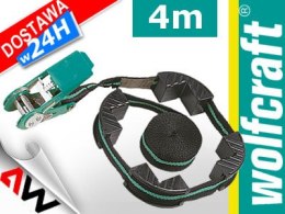 WOLFCRAFT ZACISK TAŚMOWY Z GRZECH.400cm +4 SZCZĘKI.