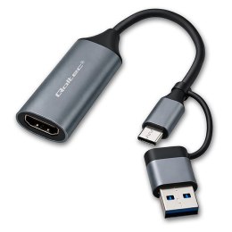 Adapter USB-C USB-A | HDMI | 4K 30Hz | aluminium
