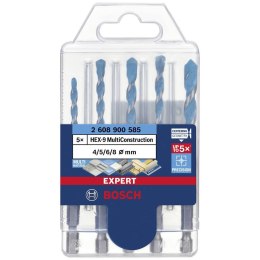 BOSCH WIERTŁO HEX-9 MULTICONSTRUCTION ZESTAW 5szt. 4/5/6/8mm