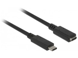 Przedłużacz USB 3.1 Delock C(M) - C(F) 0.5m czarny