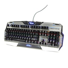 E-blue Mazer Mechanical 729, klawiatura CZ, do gry, podświetlana, brązowe przełączniki rodzaj przewodowa (USB), czarna, mechanic