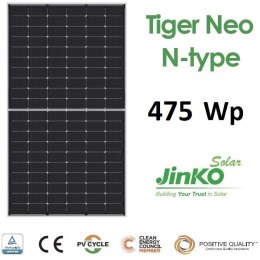 Moduł panel PV czarna rama N-TYPE 475W Jinko JKM475N-60HL4-V 1903x1134x30mm